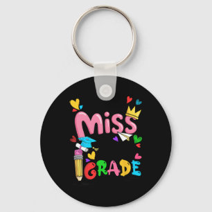Little Miss 2nd Second Grade Cute Back To School Key Ring