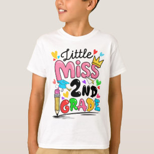 Little Miss 2nd Second Grade Cute Back To School T-Shirt