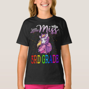 Little Miss 3rd Grade Unicorn T-Shirt