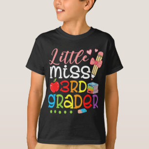 Little Miss 3rd Grader Back To School Girls Third T-Shirt