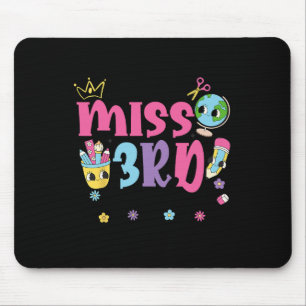 Little Miss 3rd Grader First Day Of School 3rd Gra Mouse Pad