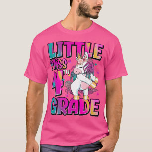Little Miss 4th Grade Unicorn Back To School 4th G T-Shirt