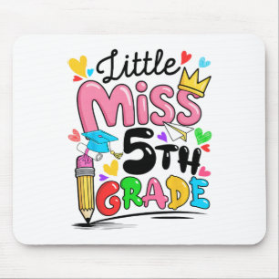 Little Miss 5th Fifth Grade Cute Ck To School Mouse Pad