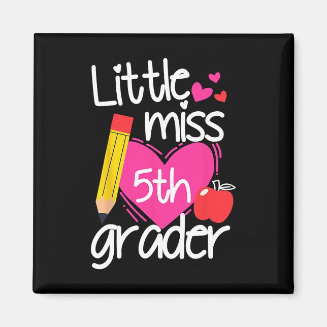 Little Miss 5th Grade First Day Of Hello Fifth Gra Magnet (Front)