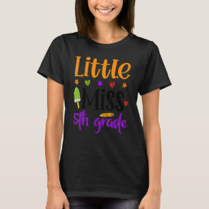 Little Miss 5th Grade Kids Cute 5th Grader Girls T-Shirt