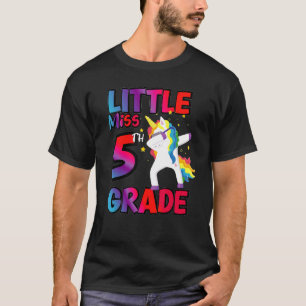 Little Miss 5th Grade Unicorn Back To School 5th G T-Shirt