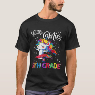 Little Miss 5Th Grade Unicorn Magical First Day Of T-Shirt