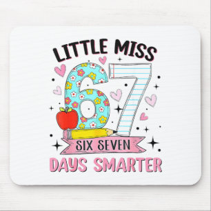 Little Miss 67 Days Smarter Coquette Bow 67th Day  Mouse Pad
