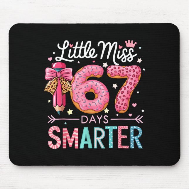 Little Miss 67 Days Smarter Donut Lover 67th Day O Mouse Pad (Front)