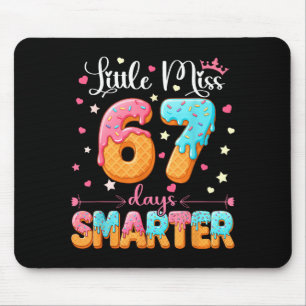 Little Miss 67 Days Smarter Kids Girls 67th Day Of Mouse Pad