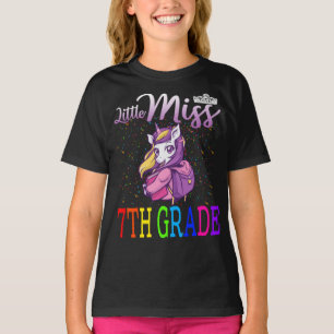 Little Miss 7th Grade Unicorn T-Shirt