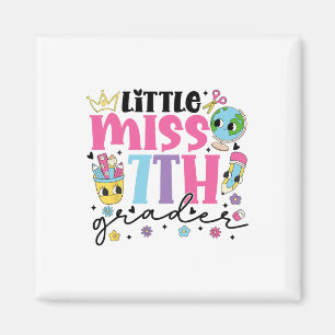 Little Miss 7th Grader First Day Of School Kawaii  Magnet