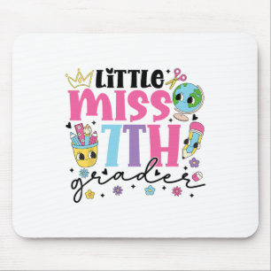 Little Miss 7th Grader First Day Of School Kawaii Mouse Pad