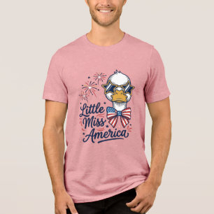 Little Miss America Patriotic Duck Vintage Shirt (