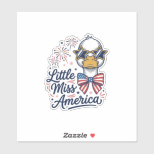 Little Miss America Patriotic Duck Vintage Shirt (
