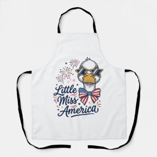 Little Miss America Patriotic Duck Vintage Shirt ( Apron