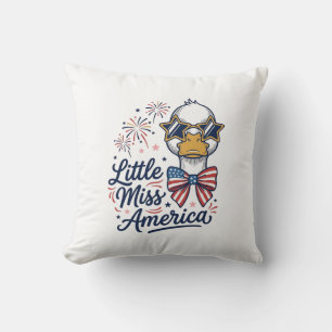Little Miss America Patriotic Duck Vintage Shirt ( Cushion
