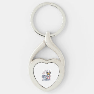 Little Miss America Patriotic Duck Vintage Shirt ( Key Ring