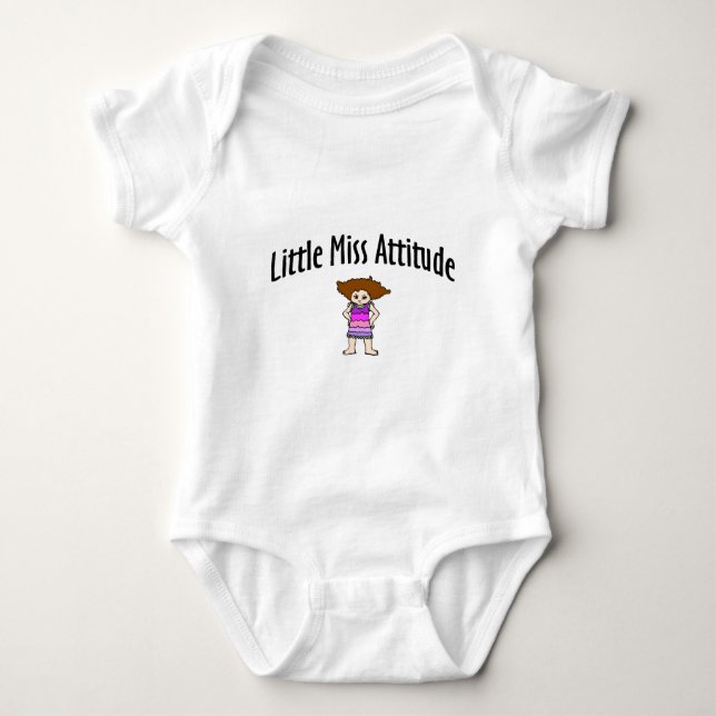 Little Miss Attitude Baby Bodysuit (Front)