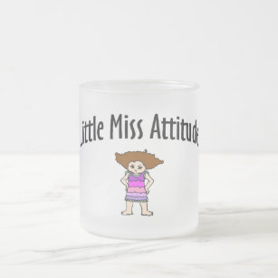 Little Miss Attitude Frosted Glass Coffee Mug