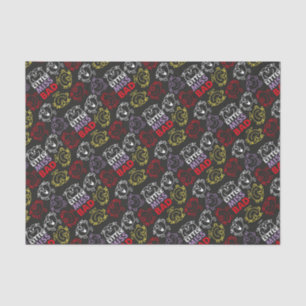 Little Miss Bad   Black, Red & Yellow Pattern Tissue Paper