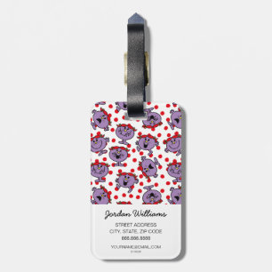 Little Miss Bad Red Polka Dot Pattern Luggage Tag