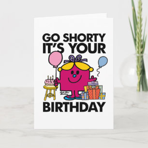 Little Miss Birthday Go Shorty Version 3 Card