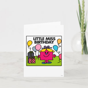 Little Miss Birthday   Presents & Balloons Card