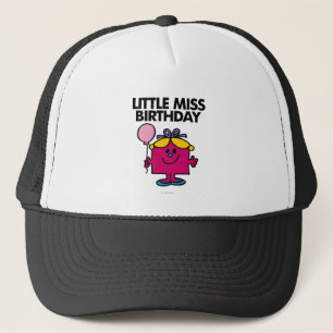 Little Miss Birthday With Pink Balloon Trucker Hat