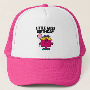 Little Miss Birthday With Pink Balloon Trucker Hat