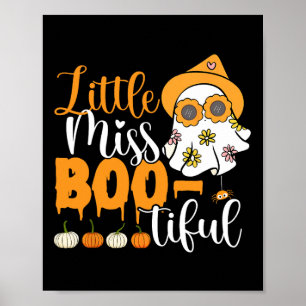 Little Miss Boo-tiful Cute Boo Ghost Halloween Tod Poster