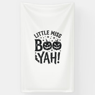 Little Miss Boo Yah Vintage Halloween Shirt Design Banner