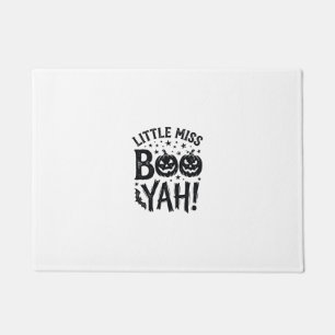 Little Miss Boo Yah Vintage Halloween Shirt Design Doormat