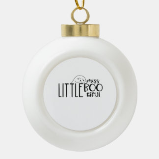 Little Miss Bootiful Retro Classic Ceramic Ball Christmas Ornament