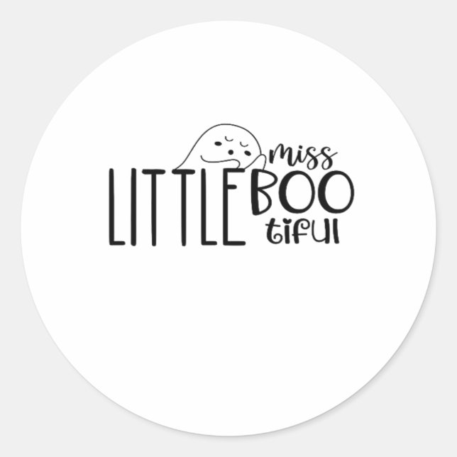 Little Miss Bootiful Retro Classic Classic Round Sticker (Front)