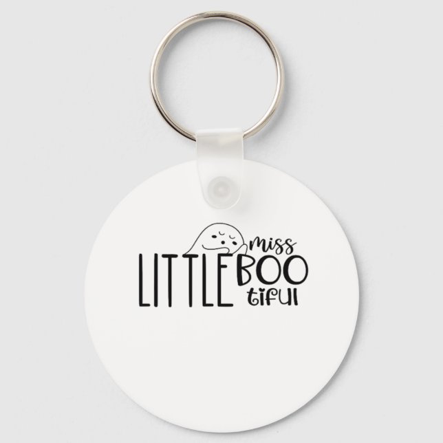 Little Miss Bootiful Retro Classic Key Ring (Front)