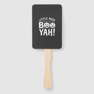 Little Miss Booyah Halloween Pumpkin Design_1 Hand Fan
