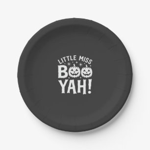 Little Miss Booyah Halloween Pumpkin Design_1 Paper Plate