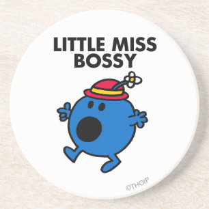 Little Miss Bossy Black Lettering Coaster