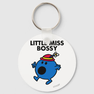 Little Miss Bossy   Black Lettering Key Ring