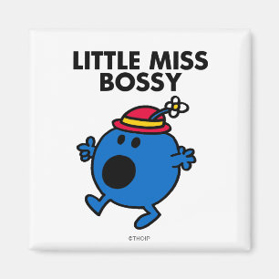 Little Miss Bossy Black Lettering Magnet