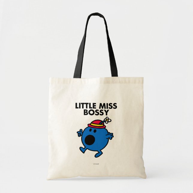 Little Miss Bossy | Black Lettering Tote Bag (Front)