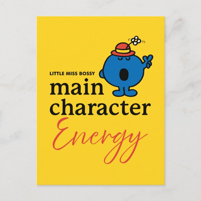 Little Miss Bossy Main Character Energy Postcard (Front)