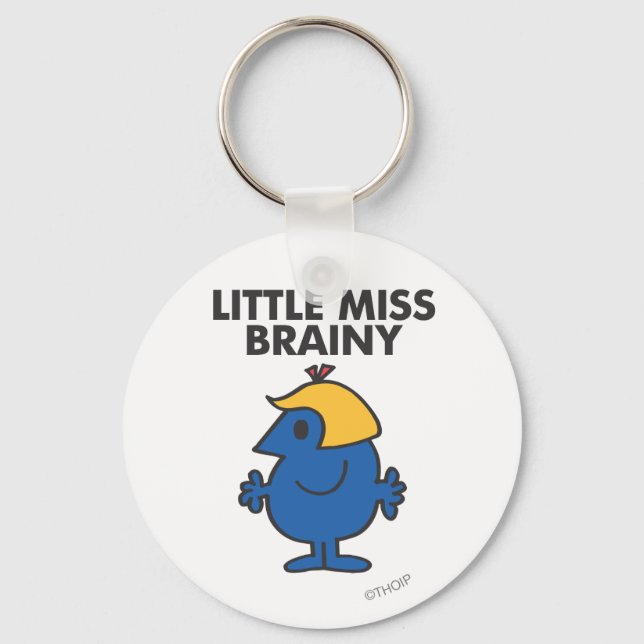 Little Miss Brainy Standing Still Key Ring (Front)