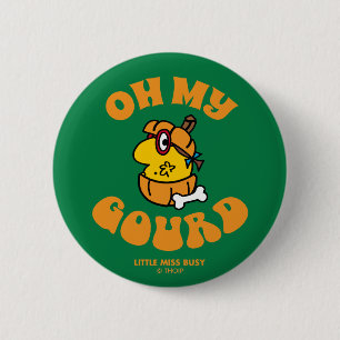 Little Miss Busy Oh My Gourd Halloween 6 Cm Round Badge