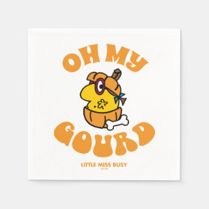 Little Miss Busy Oh My Gourd Halloween Napkin