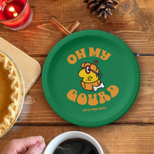 Little Miss Busy Oh My Gourd Halloween Paper Plate