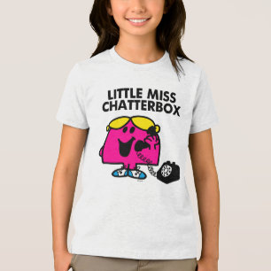 Little Miss Chatterbox & Black Telephone Tri-Blend Shirt
