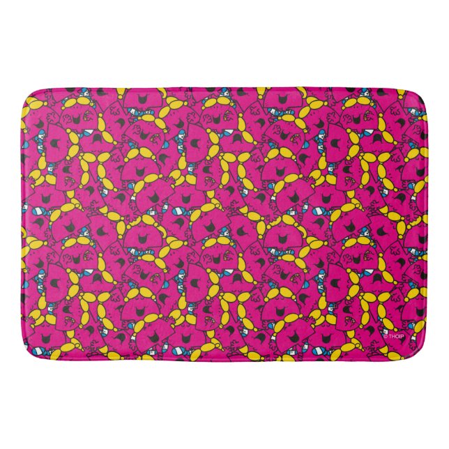 Little Miss Chatterbox | Bright Pink Pattern Bath Mat (Front)