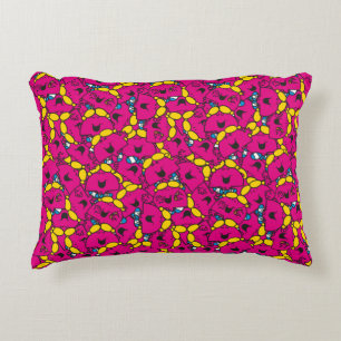 Little Miss Chatterbox   Bright Pink Pattern Decorative Cushion